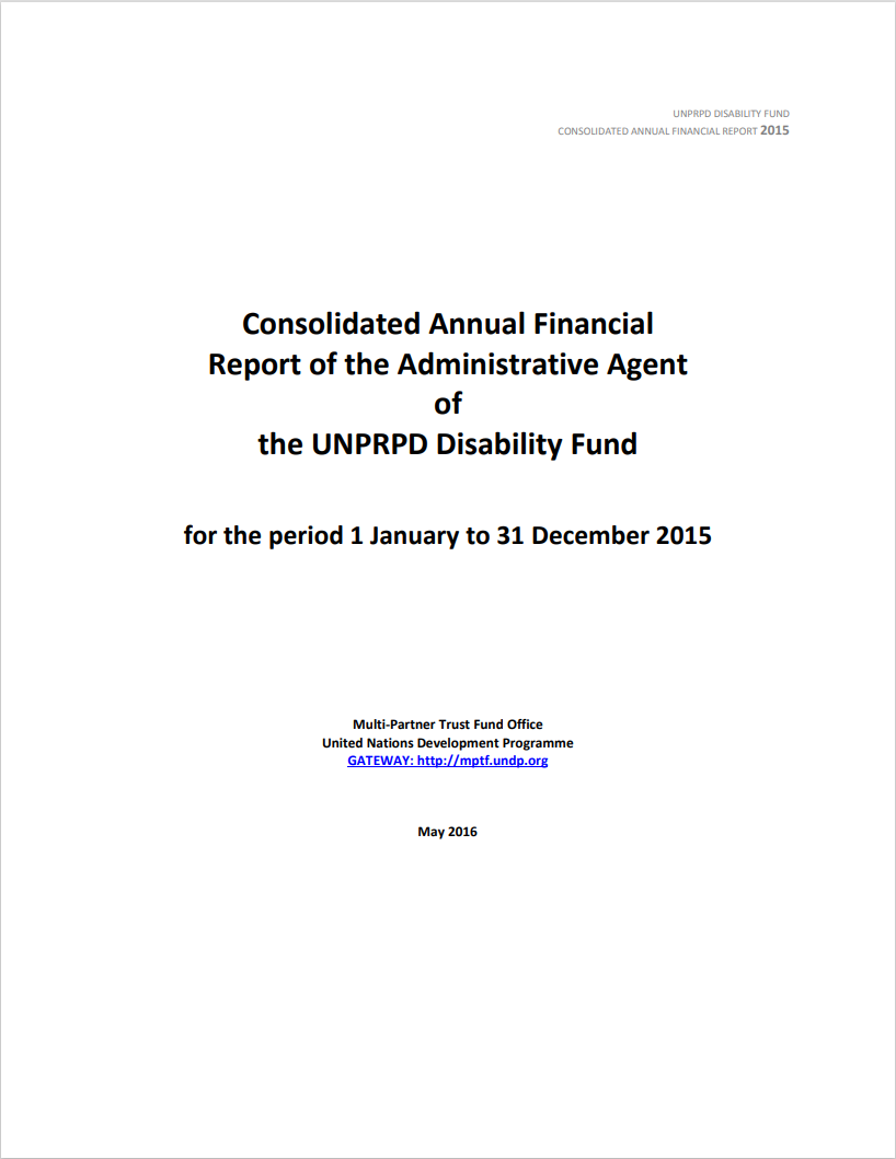 UNPRPD 2015 Consolidated Annual Financial Report