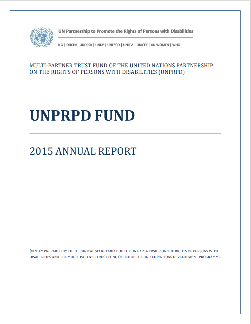 UNPRPD 2015 Consolidated Annual Narrative Report