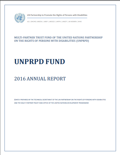 UNPRPD 2016 Consolidated Annual Narrative Report