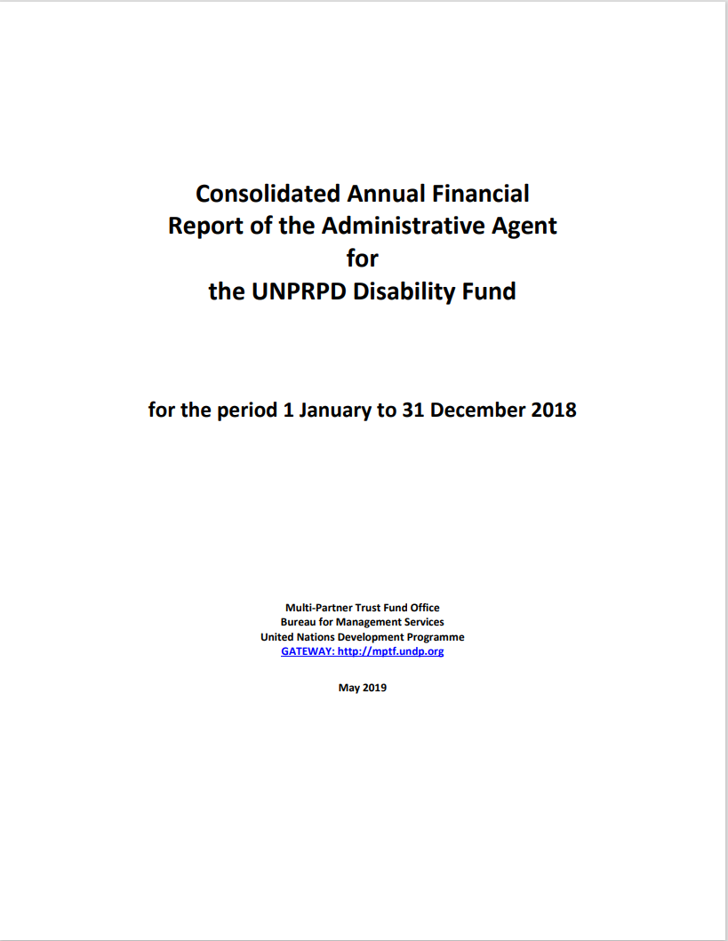 UNPRPD 2018 Annual Financial Report